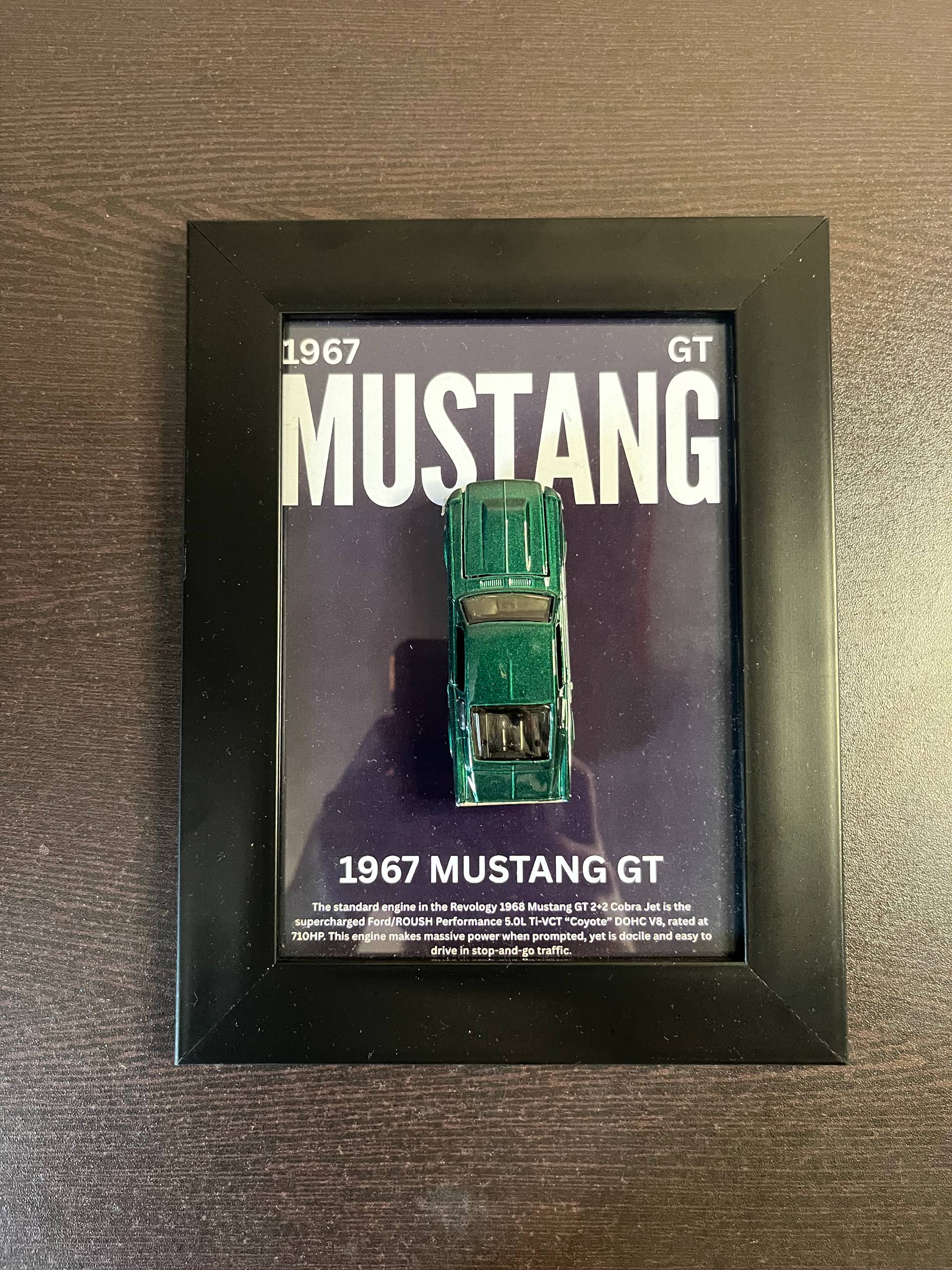 1967 Mustang GT 1:64 3D Bburago Series Car Frame
