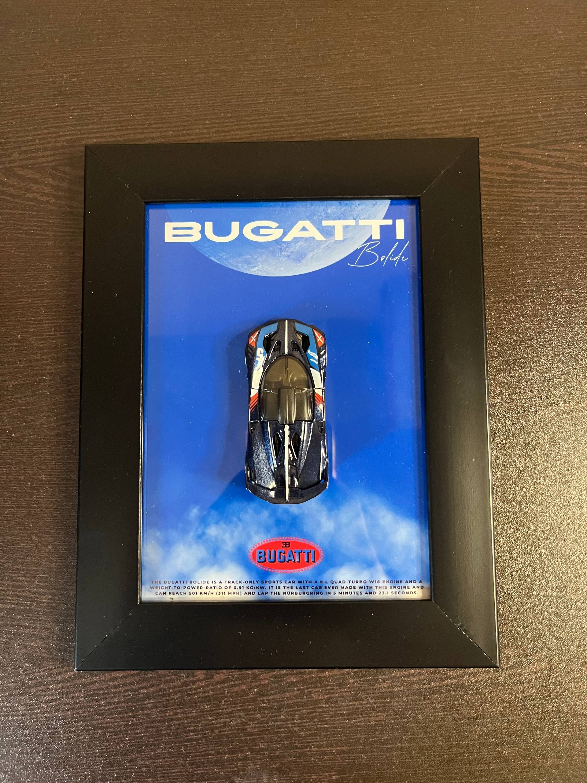 Bugatti Bolide 1:64 3D Hotwheels Series Car Frame